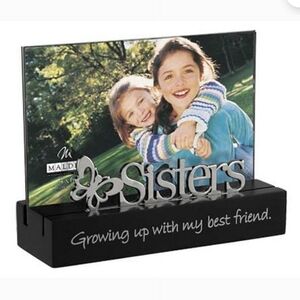 👉*NWT* "SISTERS" 4x6 FREESTANDING PICTURE FRAME ~GROWING UP WITH MY BESTFRIEND